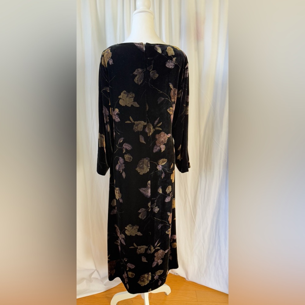 Kiko vintage long suede floral dress. Size M/ 22 - Picture 4 of 8